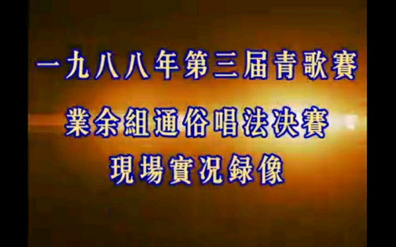 [图]【现场实况】第三届CCTV全国青歌赛·业余组通俗(流行)唱法决赛【一九八八】