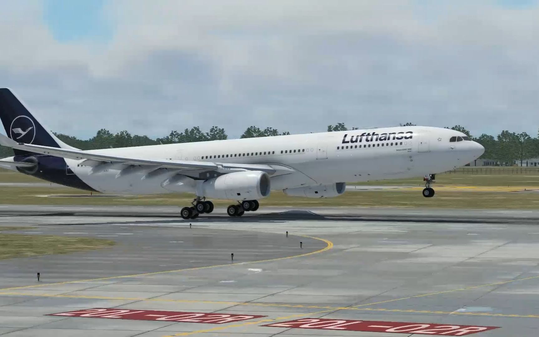 【xplane12】汉莎航空a330降落默认zggg