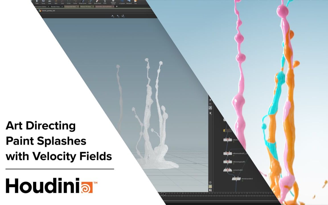 Houdini 教程 油漆飞溅动画哔哩哔哩bilibili