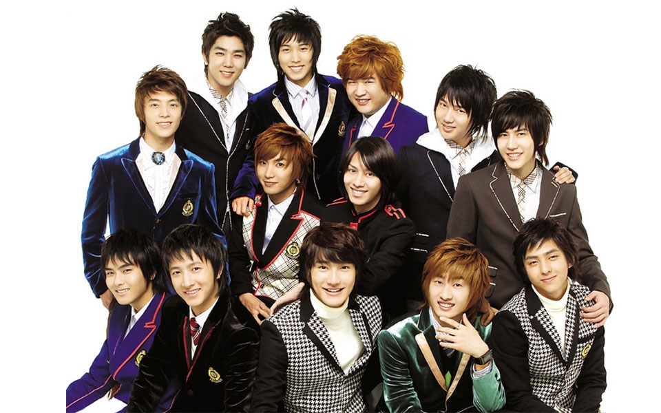 super junior 粉色打歌服装2006年 miracle现场舞台