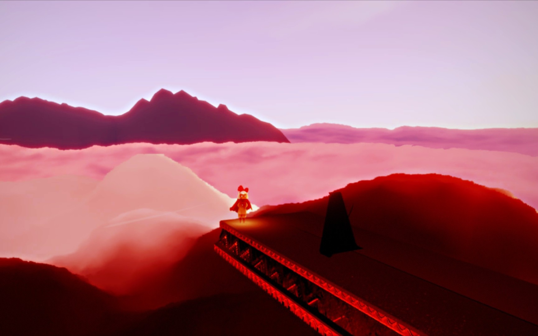 活动作品蔷绘光遇景点光遇霞谷粉色云霄