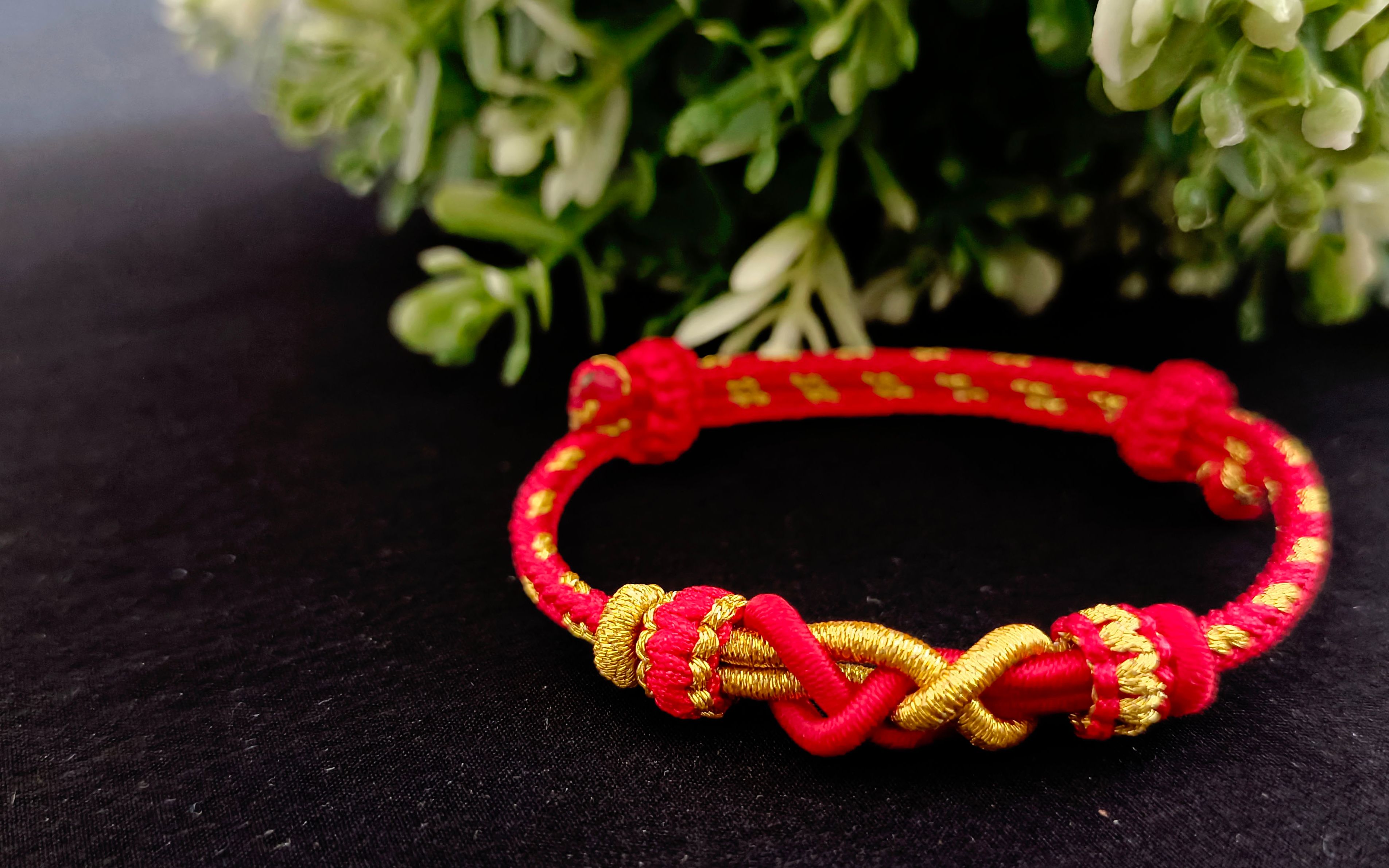 发财结手绳的编织教程