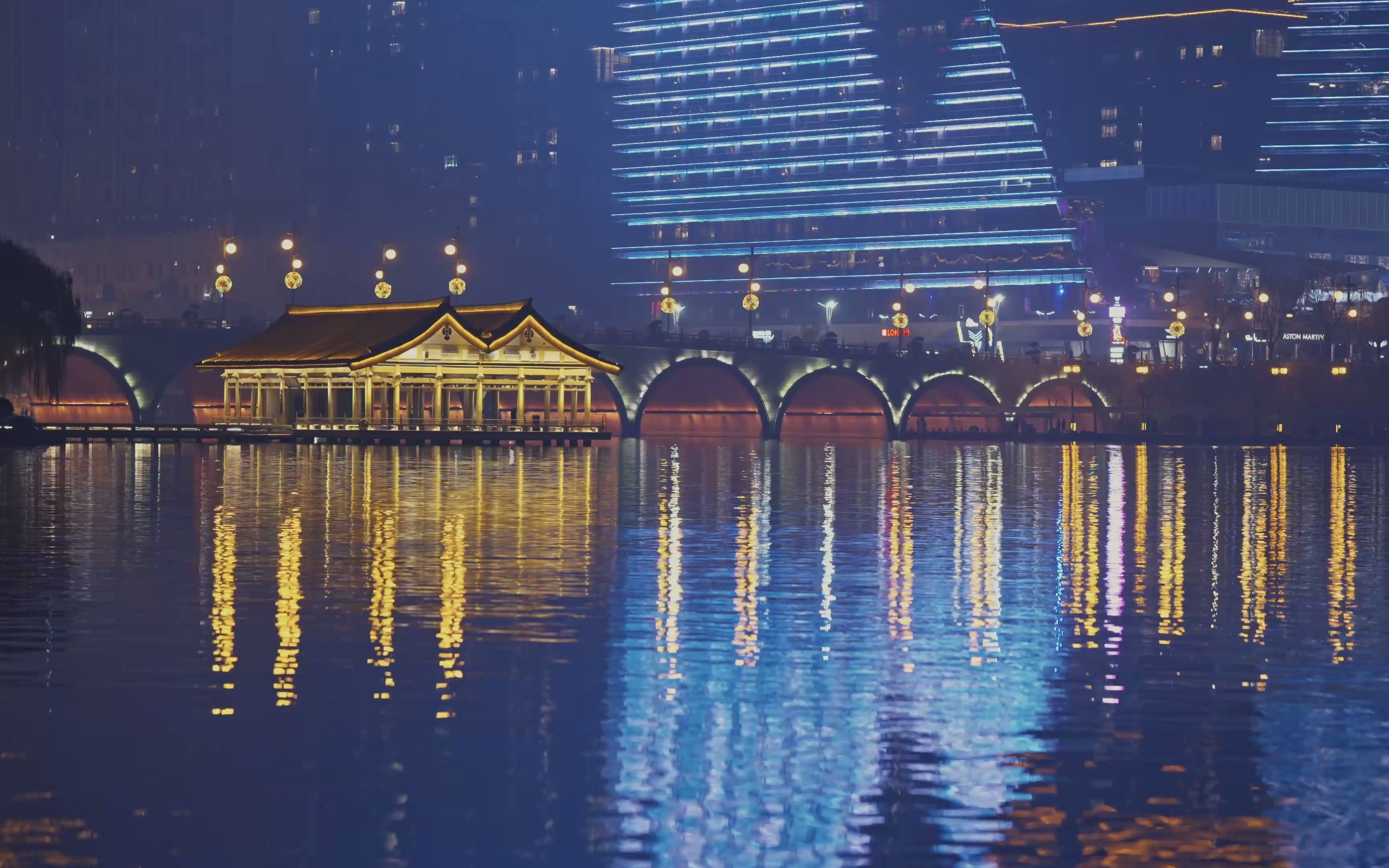西安南湖夜景