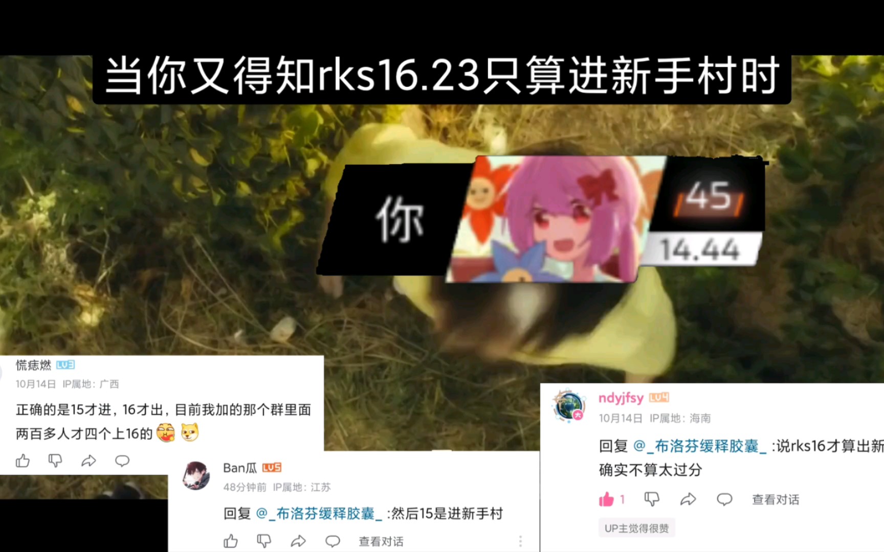 当你又得知rks16.23只算进新手村时哔哩哔哩bilibili