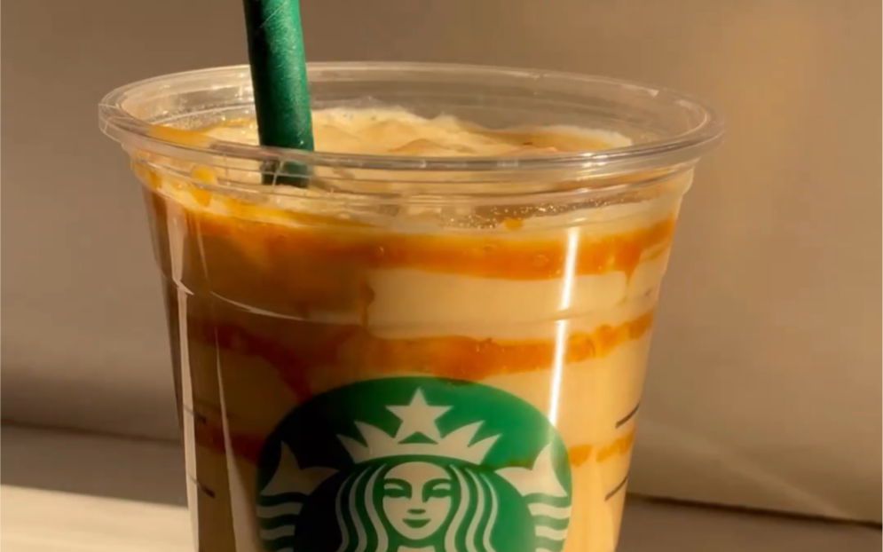 自己做一杯星巴克冰咖啡0675150961焦糖酱61浓缩咖啡61