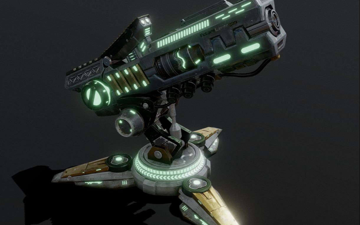 maya次世代武器建模,激光炮模型制作教学,新手教程