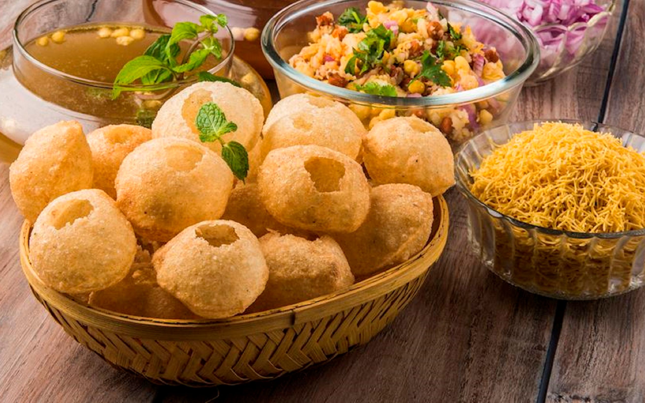 活动  非常受欢迎的印度街头美食,pani puri酥脆球