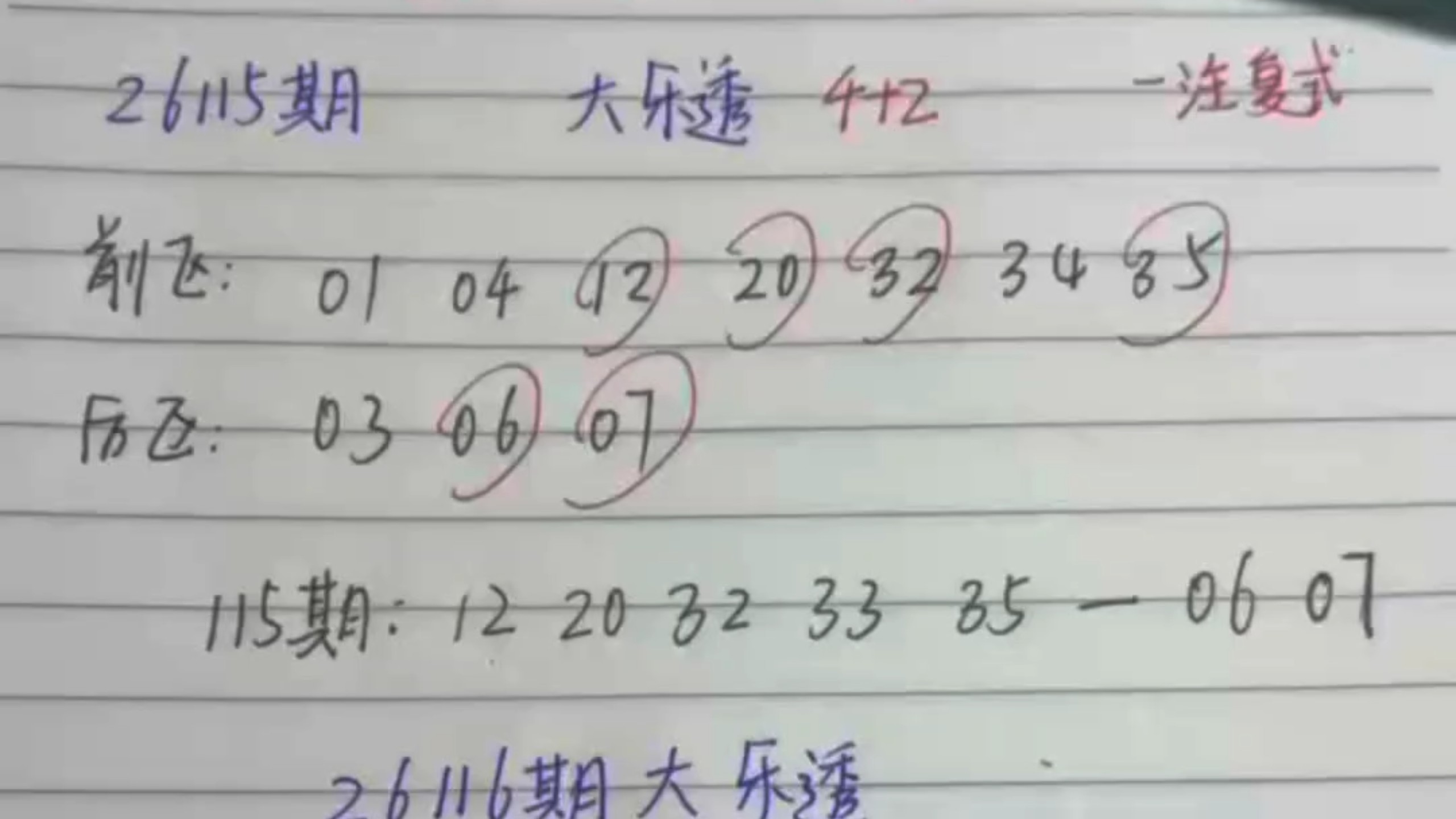大乐透第26115期预测分析推荐方案成功拿下4+2进站，116期预测分析推荐方案持续更新中，一键三连，关注，投币上车抄作业。
