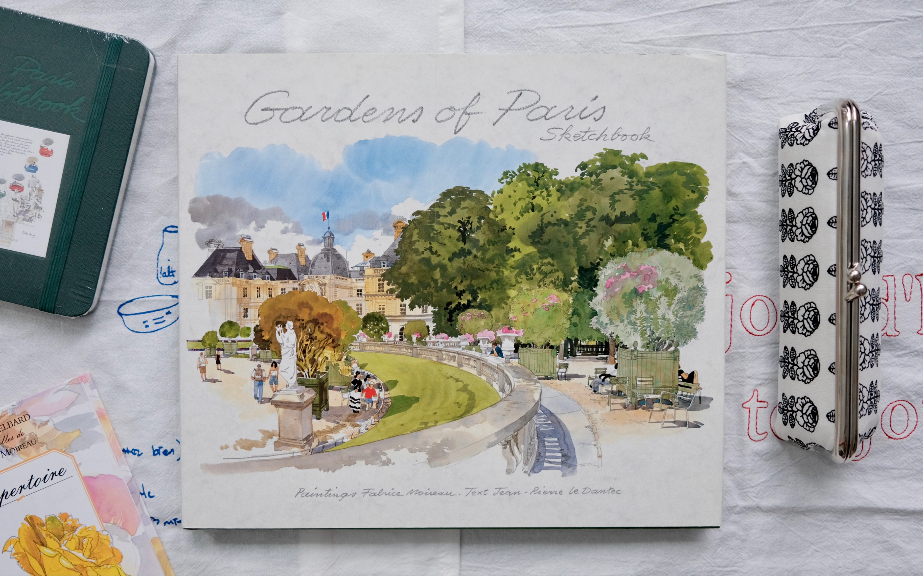 [图]《Garden of Paris Sketchbook》巴黎花园城市水彩速写英文画册丨Fabrice Moireau丨2006年出版