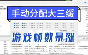 Tải video: 【7950X3D必看】手动分配大三缓核心让游戏帧数暴涨，无畏契约（瓦罗兰特）帧数提升100+实录，process设置分享