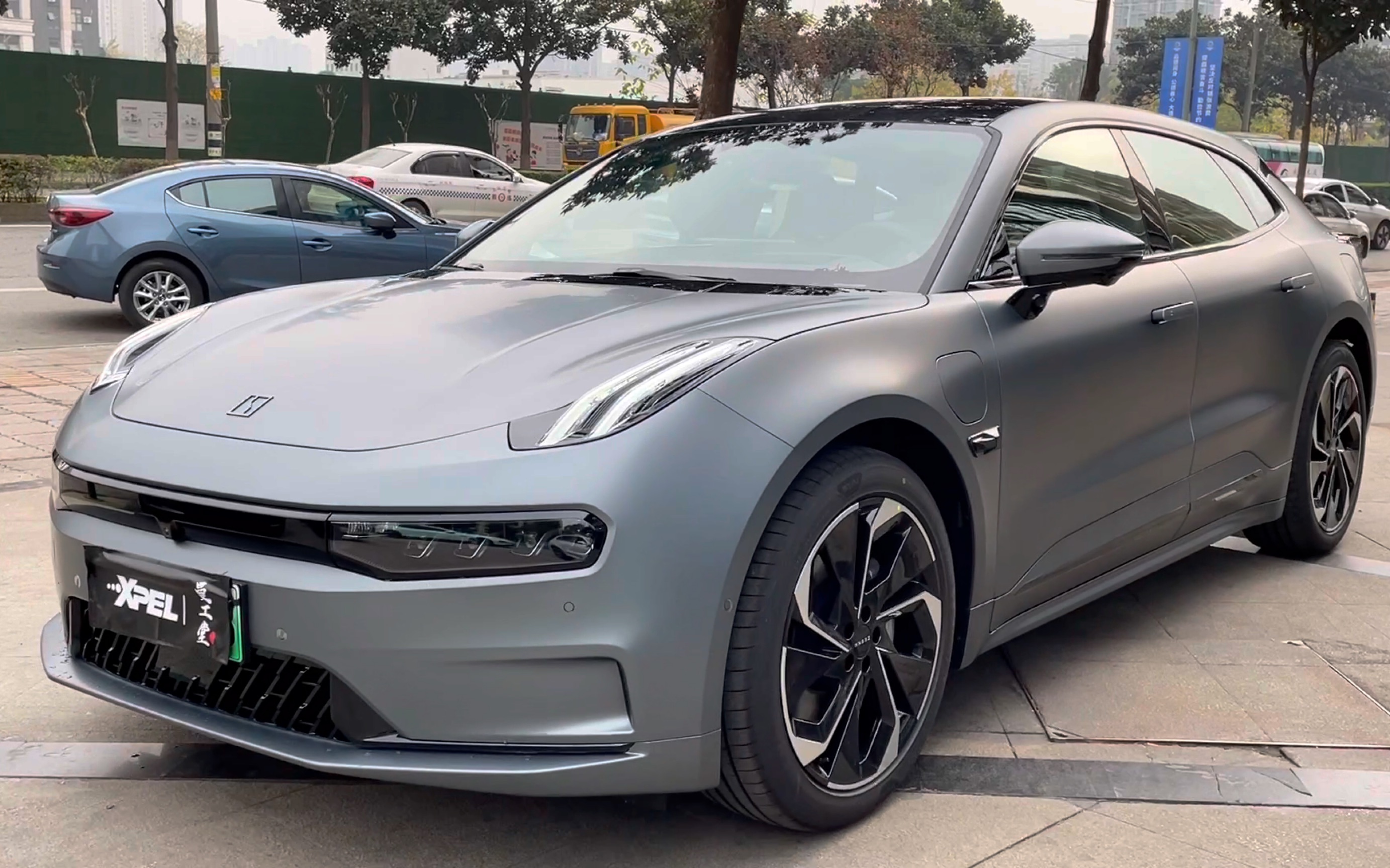 极氪001 哑光车衣 镭射灰大变身_哔哩哔哩_bilibili