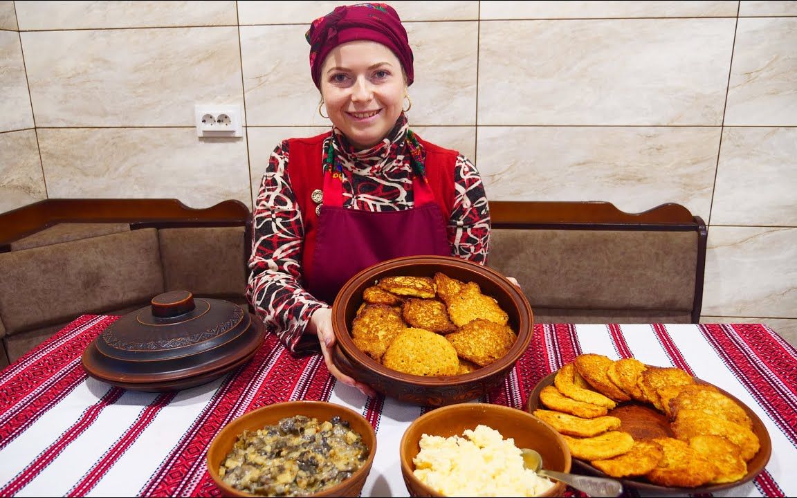 乌克兰特色蘑菇酱,土豆饼---乌克兰乡村美食