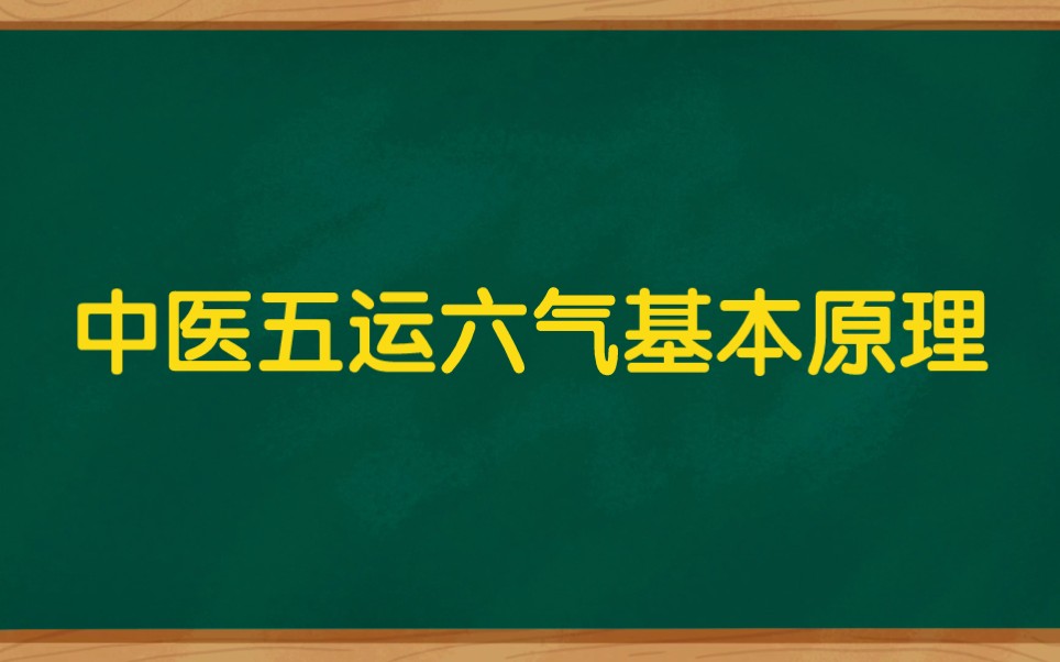 [图]中医五运六气基本原理