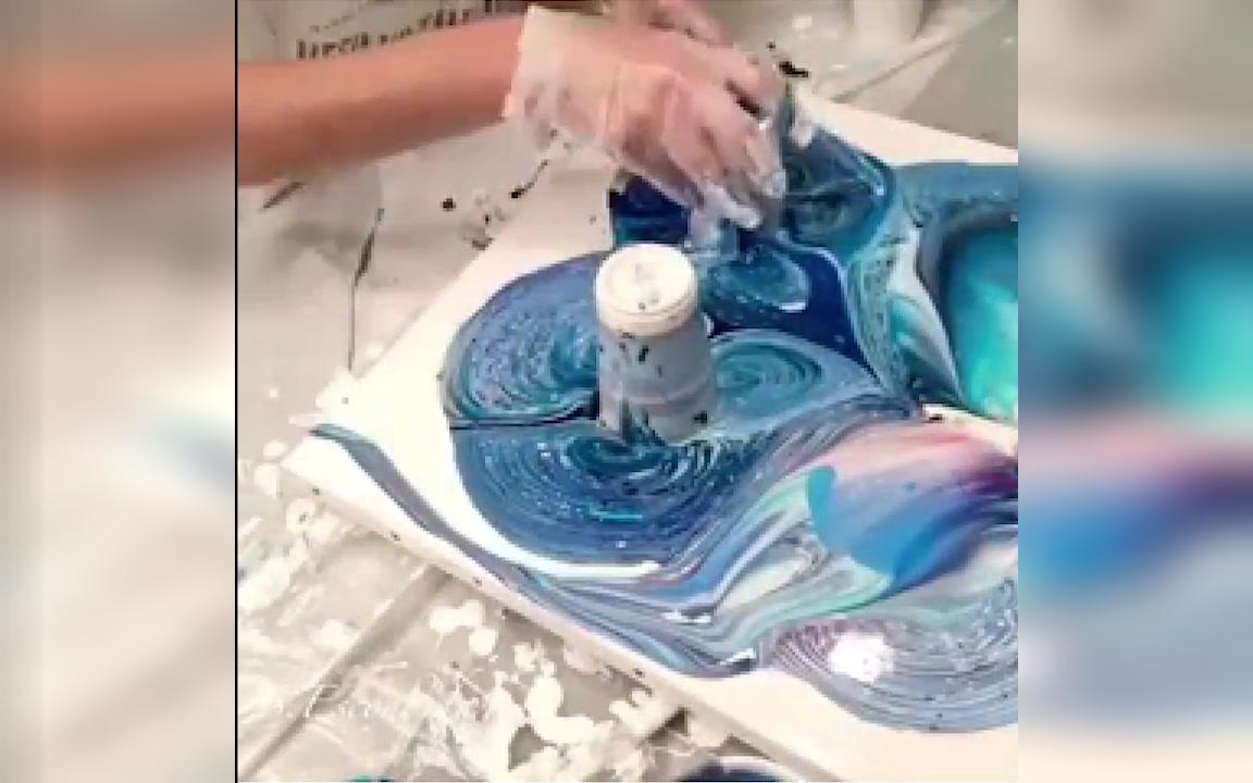 fluidart pouringpainting流体艺术浇注(流体)画05哔哩哔哩bilibili