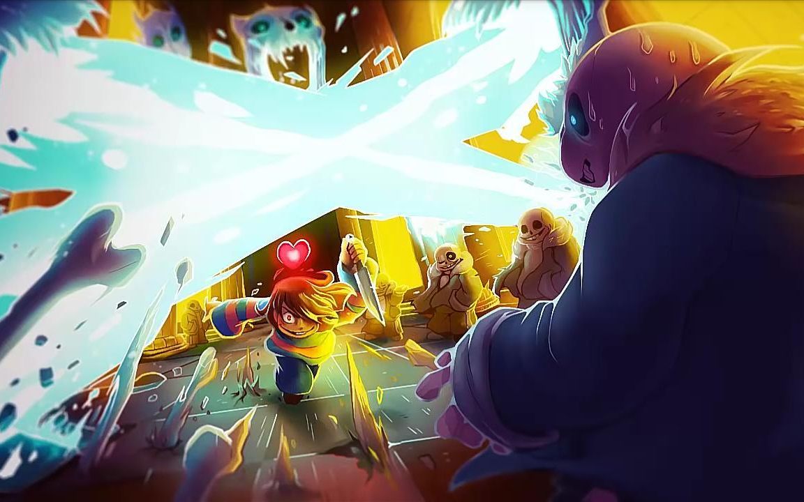 新版[undertale-last-breath] sans战 全阶段无药通过!