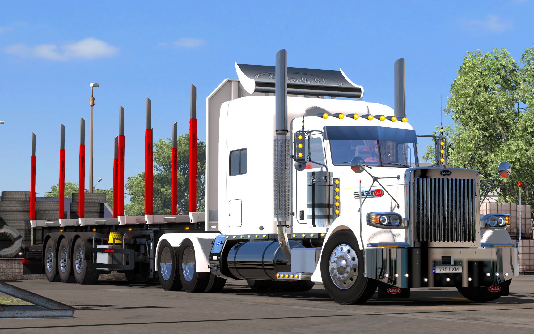 【欧洲卡车模拟2】#彼得比尔特379 运输钢管到卢加