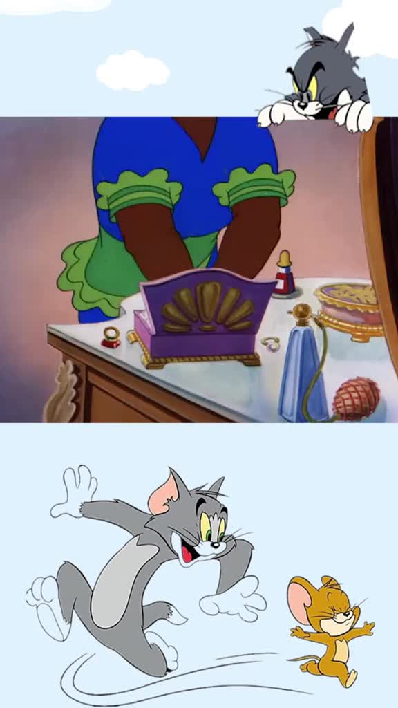 猫和老鼠搞笑方言配音女主人出门后,汤姆如脱缰的野马!