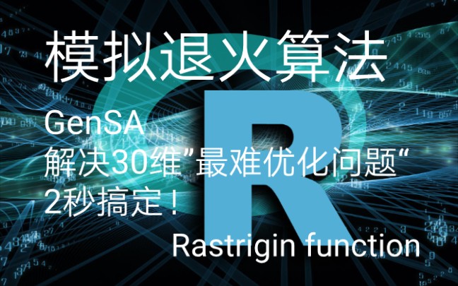 R语言模拟退火算法(1)GenSA2秒解决30维”最难优化问题“哔哩哔哩bilibili