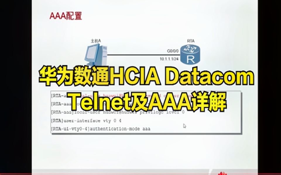 华为HCIA数通 Datacom 认证,远程登陆telnet aaa详解哔哩哔哩bilibili