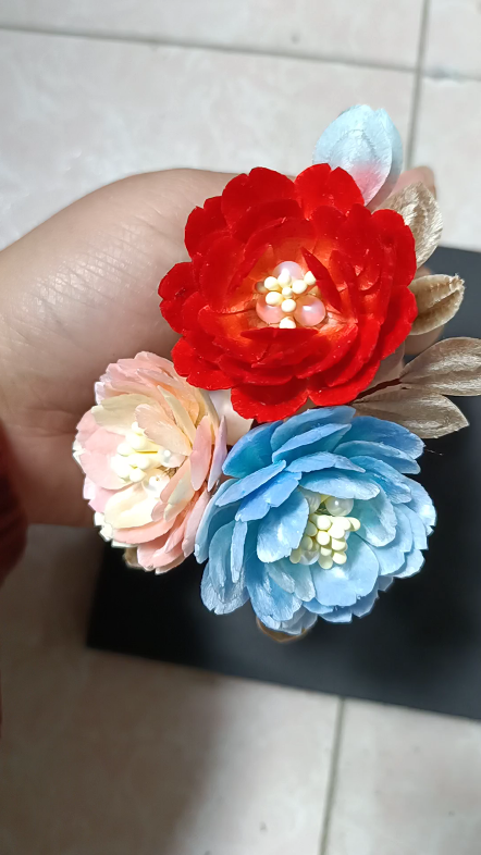 仿故宫绢花,绒花