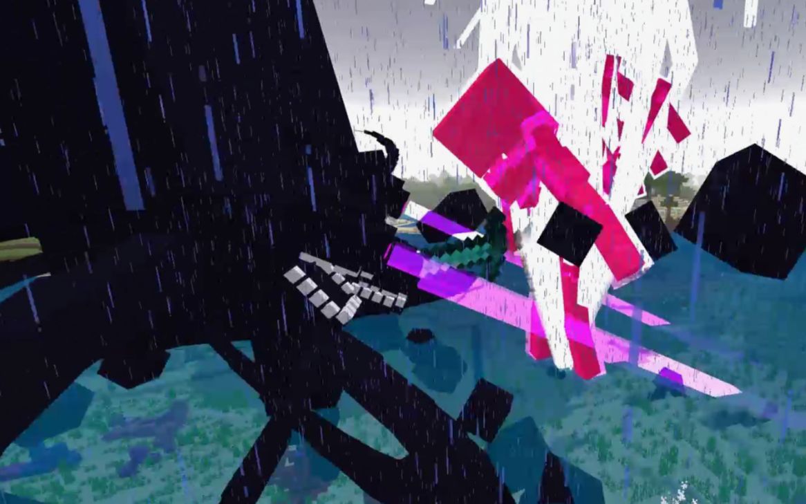 我的世界超级凋零风暴挑战灰烬泰坦战士真是王者之间的对决啊魔哒解说