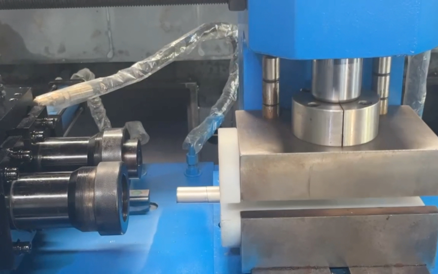 小型半自动液压缩管机视频圆管缩口机铝管缩径机管端成型设备