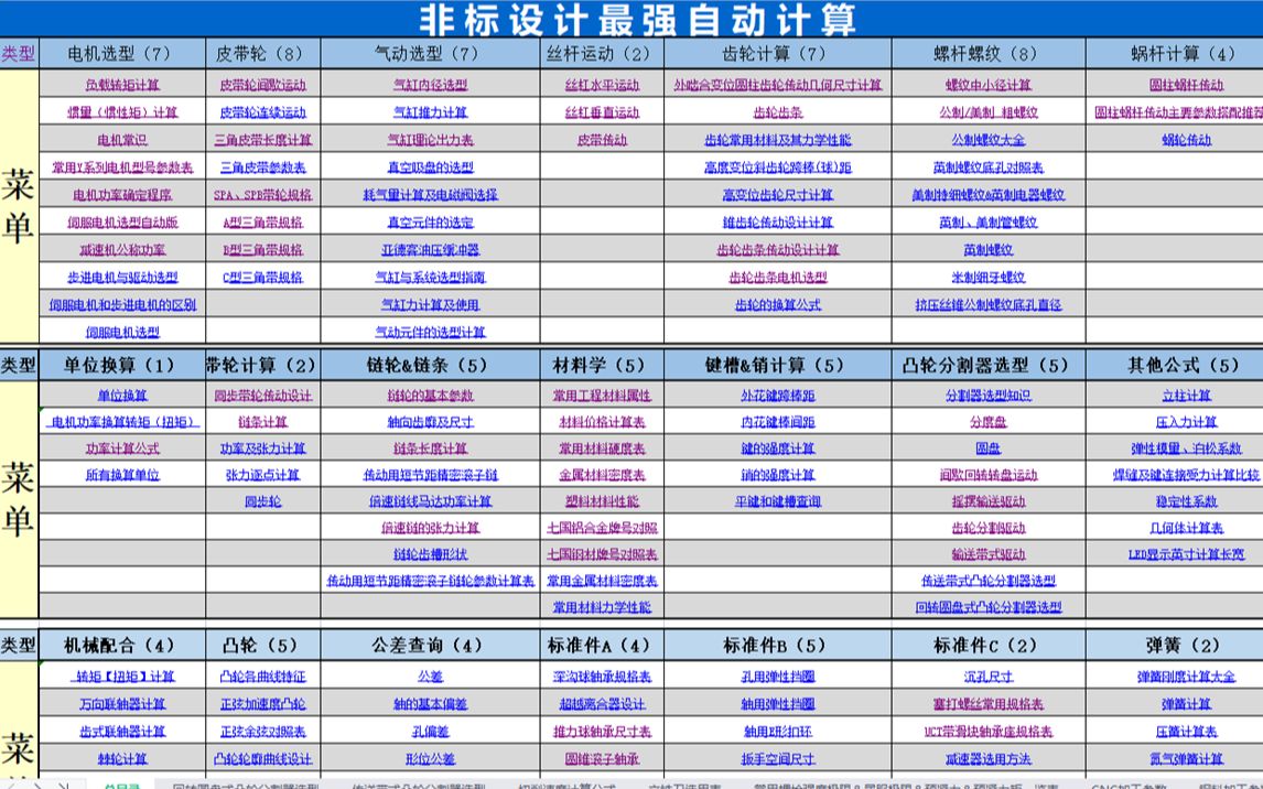 [图]49个机械设计相关计算公式表，分享给大家（附下载链接）