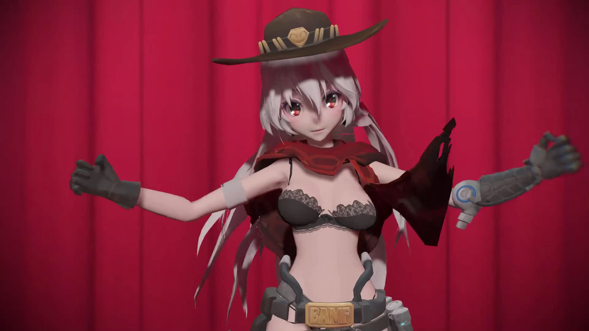 守望先锋mmdaddiction麦克雷x半藏娘