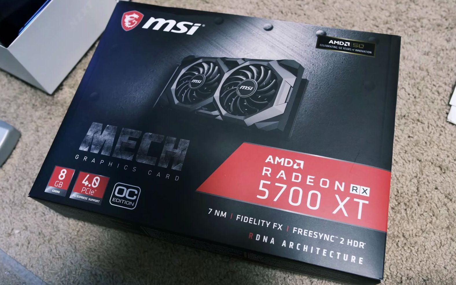 微星msi radeon 5700 xt mech oc, 见识了什么叫做吵(请戴耳机)