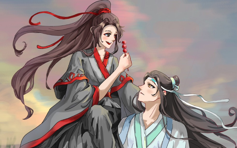 【魔道祖師】忘羨甜甜日常,內含雙馬尾.第一次發視頻,都是我畫的