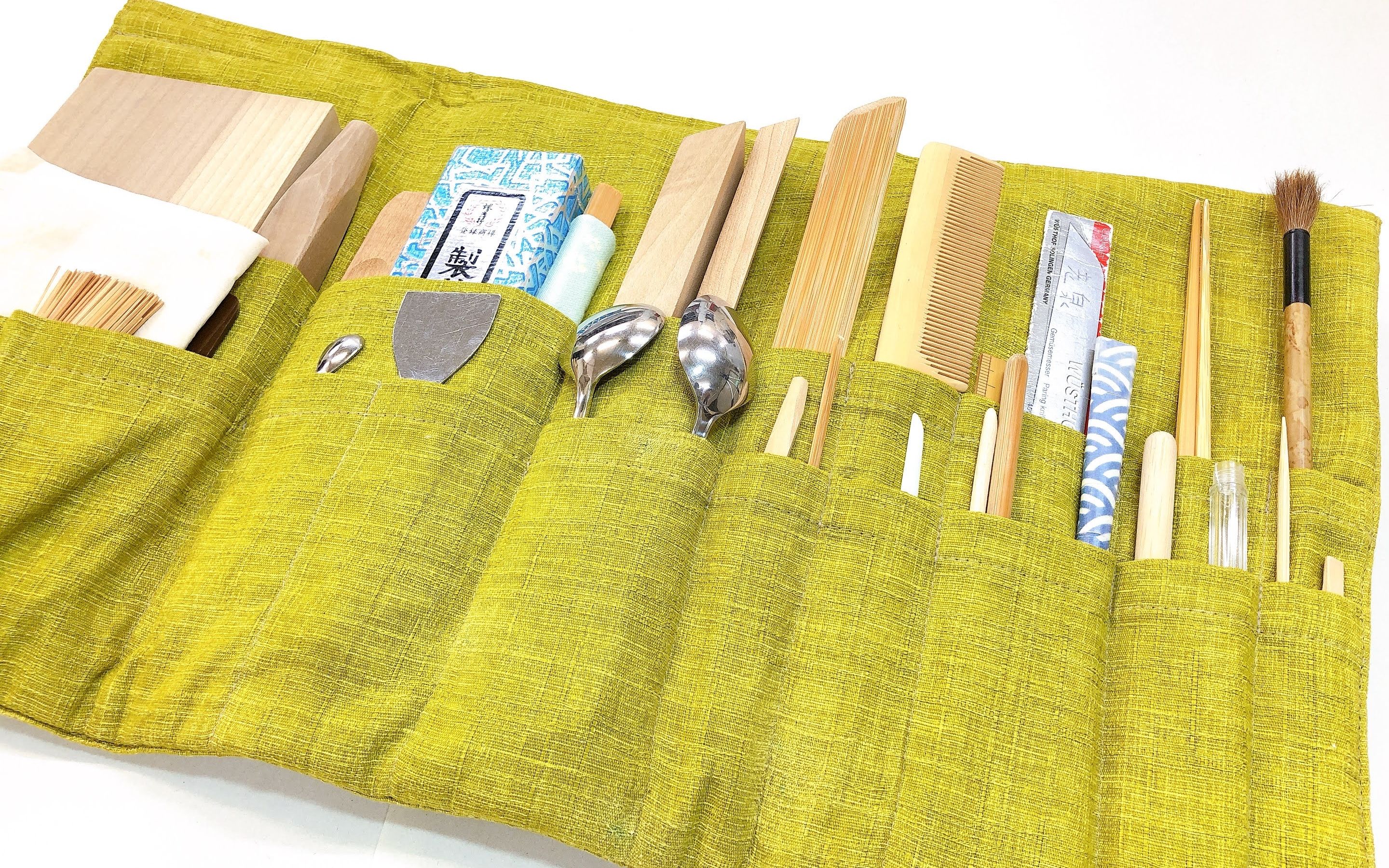 【和果子职人的工具介绍:工具收纳袋】_哔哩哔哩_bilibili