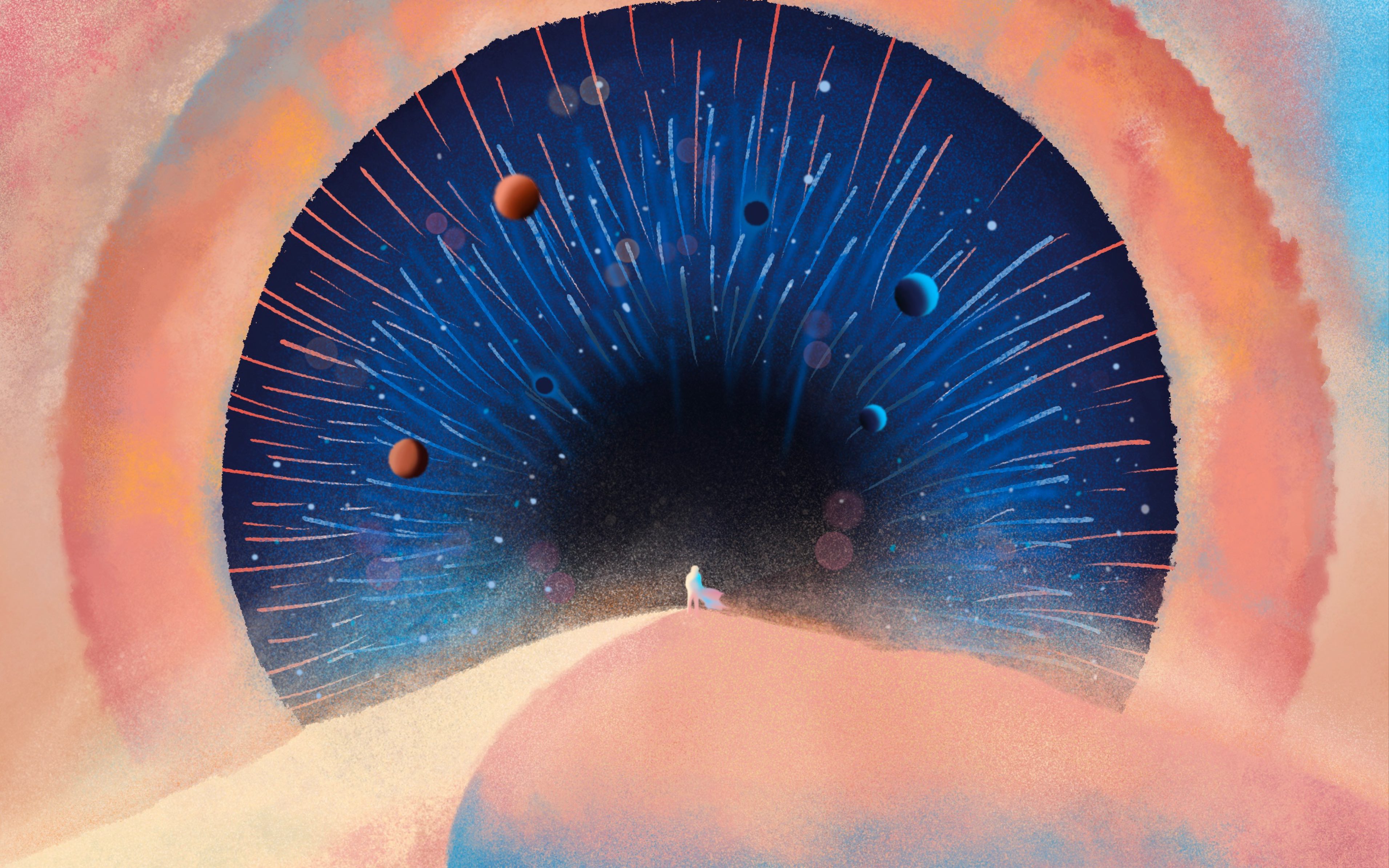 ipad绘画,临摹一幅《沙丘》的海报