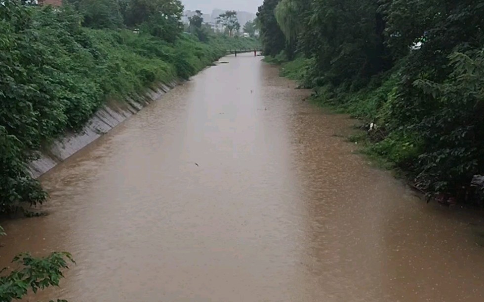 雨中的洛阳秦岭防洪渠哔哩哔哩bilibili