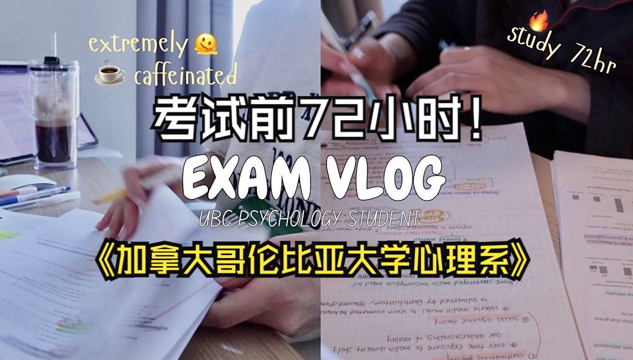 【中字/心理学/eunice】加拿大心理学生  媒体心理学考试前72小时/UBC psychology student哔哩哔哩bilibili