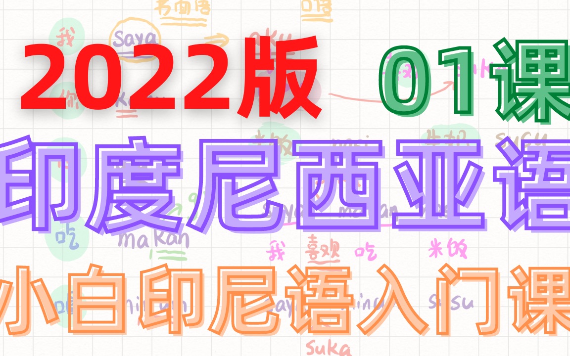 小白零基础印尼语课|01|东东印尼语|零基础学习印尼语|印尼语入门|基础印尼语哔哩哔哩bilibili