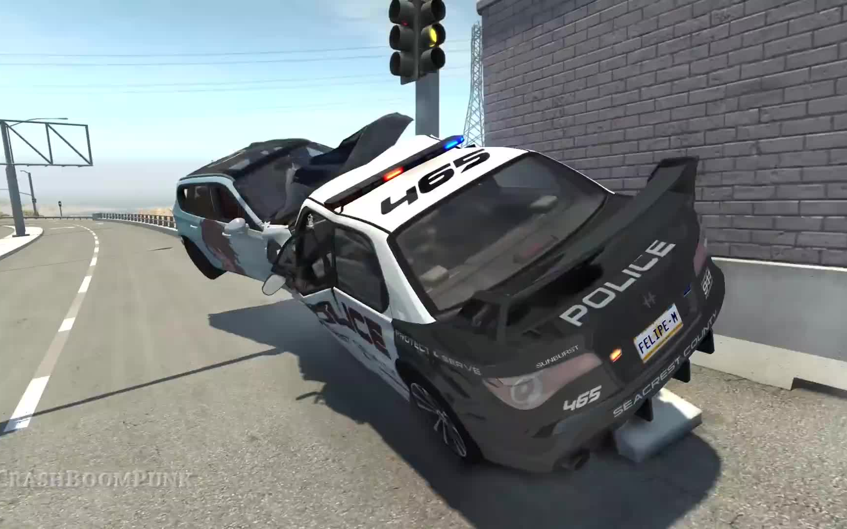 Crazy Police Chases #63  BeamNG Drive Crashes哔哩哔哩bilibili