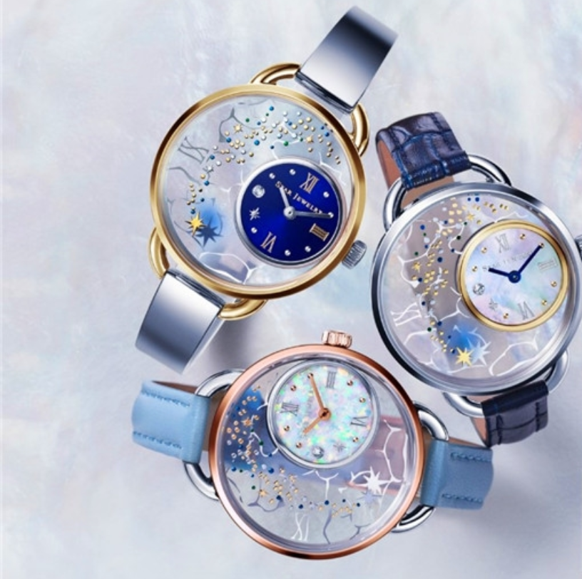 starjewelry2021圣诞限定海洋治愈透明盘手表