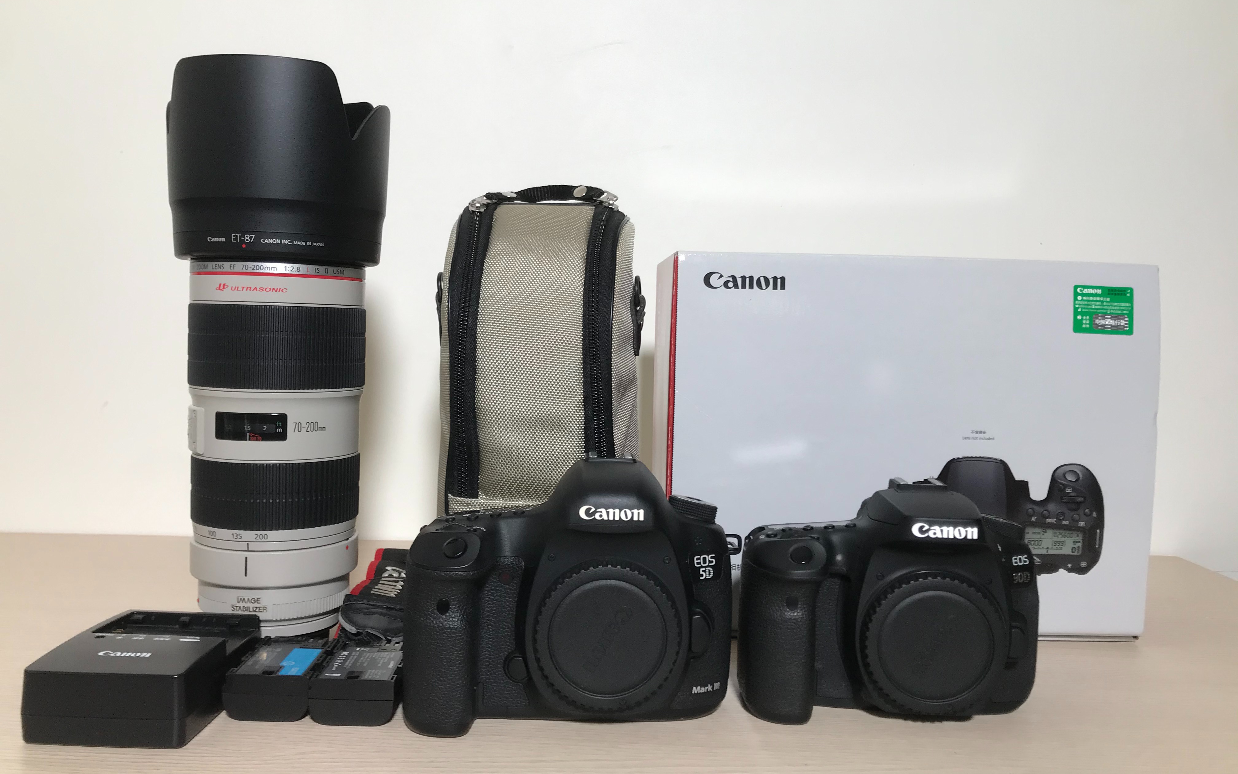 收到70200is二代佳能5d3佳能90d好成色