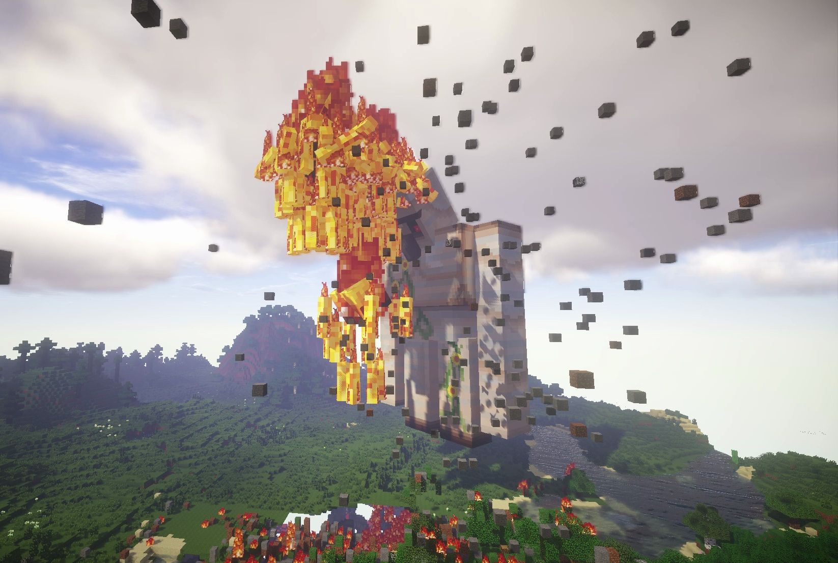 (视觉盛宴)大量烈焰人泰坦vs铁傀儡泰坦!