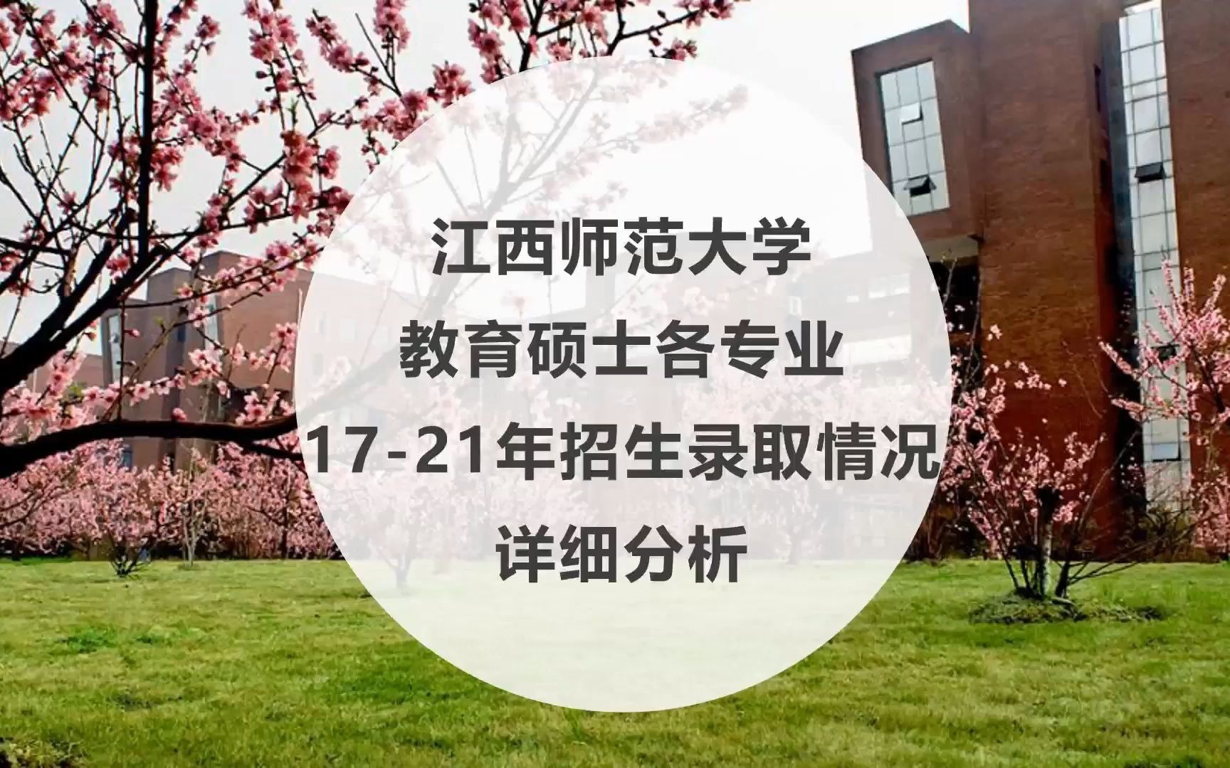 2022考研报录比丨江西师范大学教育硕士各专业20172021年教育硕士报录情况详细分析丨亦行教硕考研哔哩哔哩bilibili