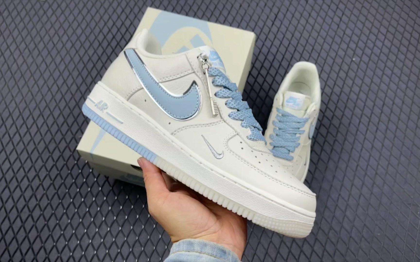 09]nk air force 107 low 米浅蓝双色底 满天星 空军一号低帮休闲
