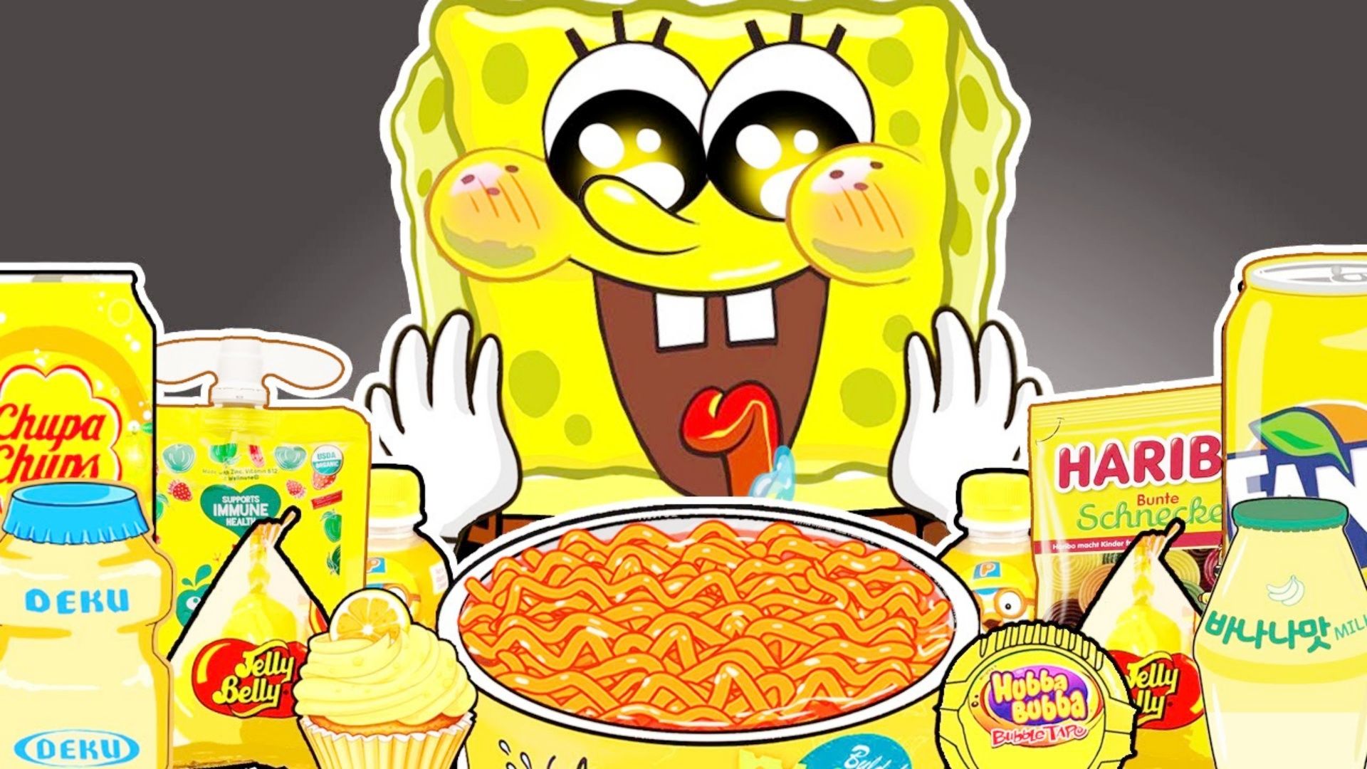 美食动画:海绵宝宝挑战10分钟炫完1000种食物,能成功吗?