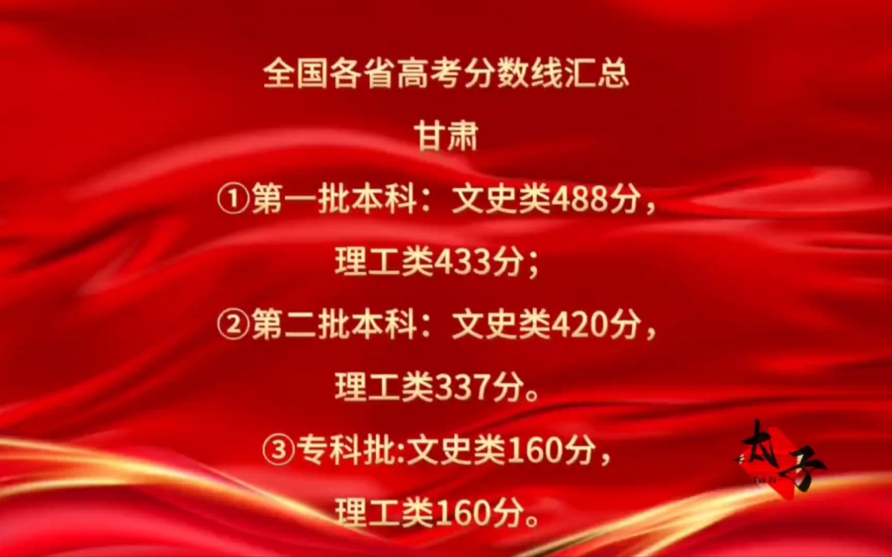 2023全国各省高考分数线汇总(甘肃、浙江、新疆等地)哔哩哔哩bilibili