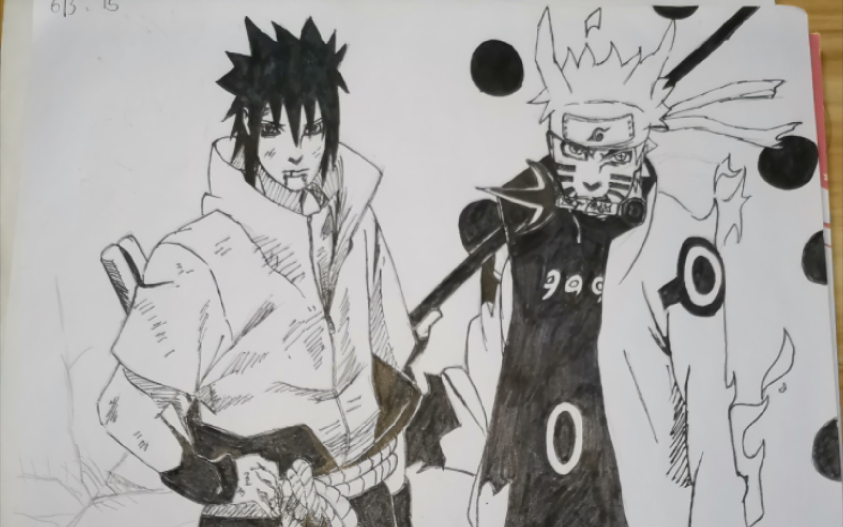 鸣人与佐助的绘画_哔哩哔哩_bilibili