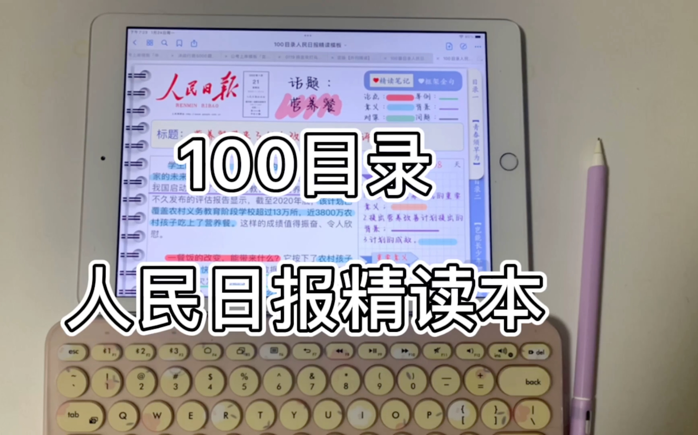 100目录人民日报精读本,点击目录跳转页面,可精读人民日报,梳理框架,积累金句~哔哩哔哩bilibili