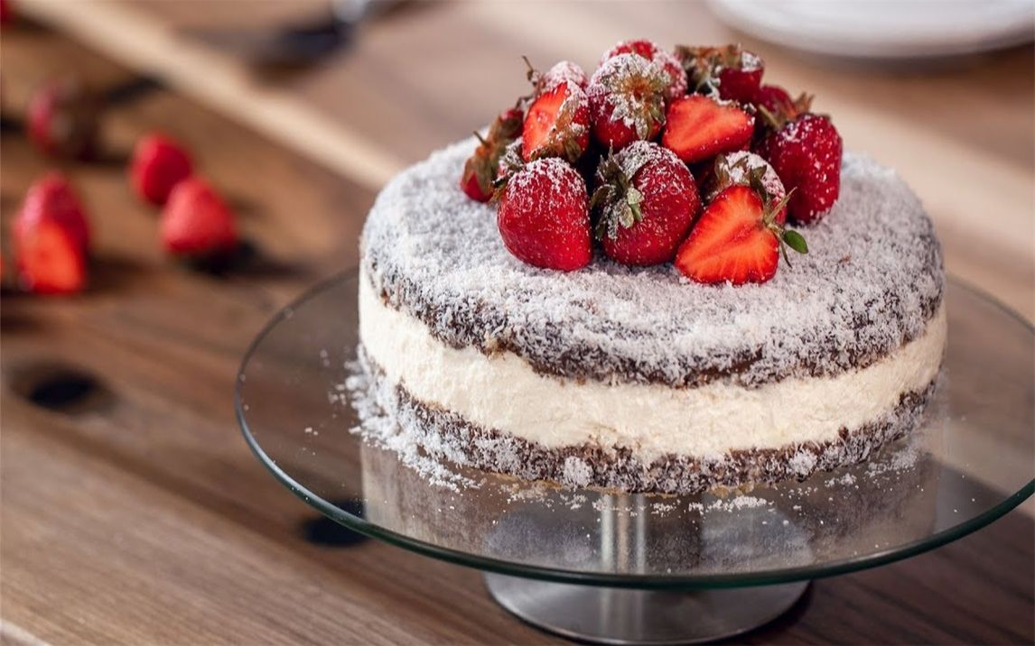【巧克力本命】制作教程:雷明顿蛋糕 lamington cake