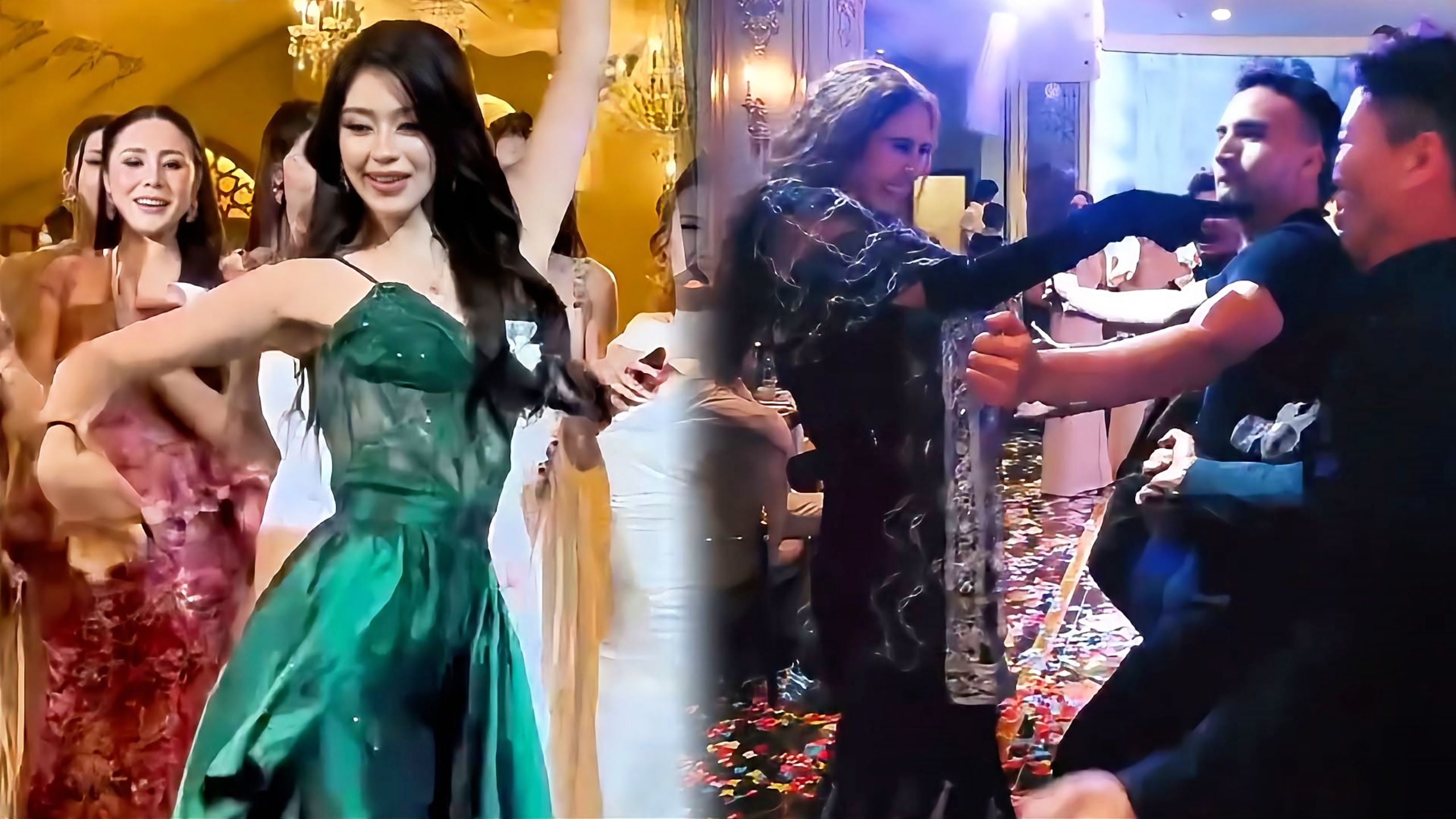 国庆新疆婚礼跳舞火了！新娘C位踩高跟开跳，现场俊男美女堪比宝莱坞大片