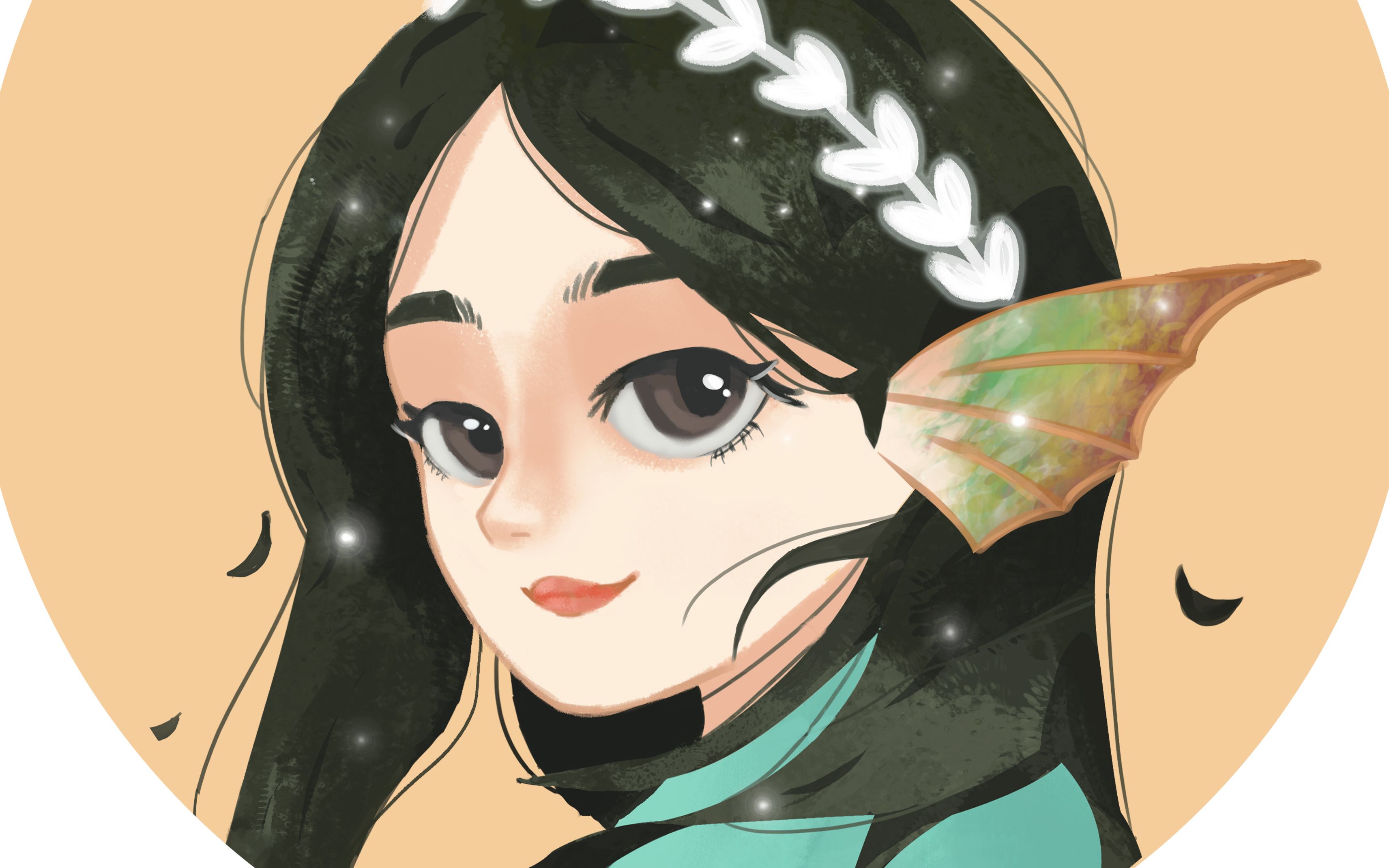 约稿头像绘制,鲛人头像_哔哩哔哩 (゜-゜)つロ 干杯~-bilibili