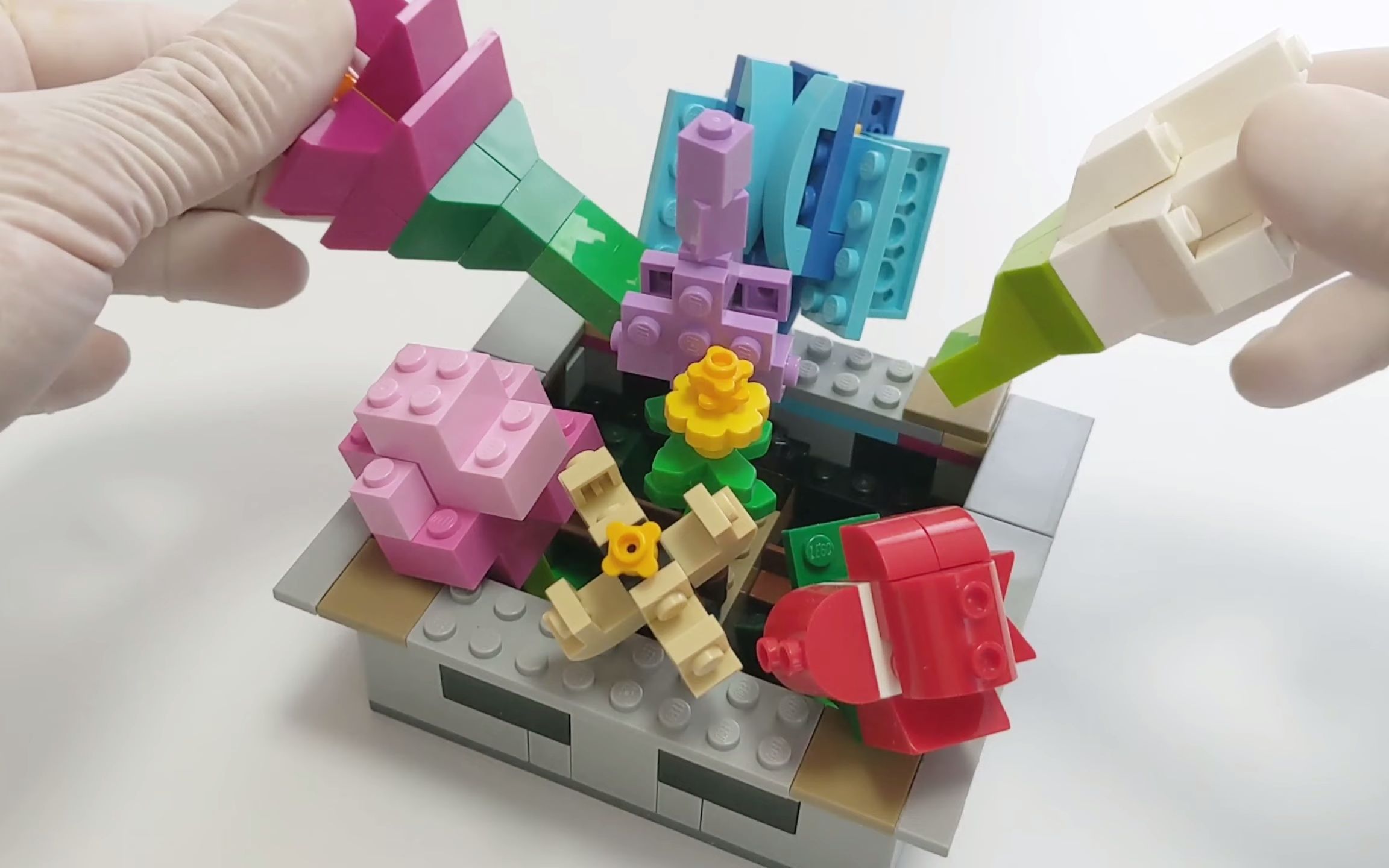 乐高10698拼搭花盒