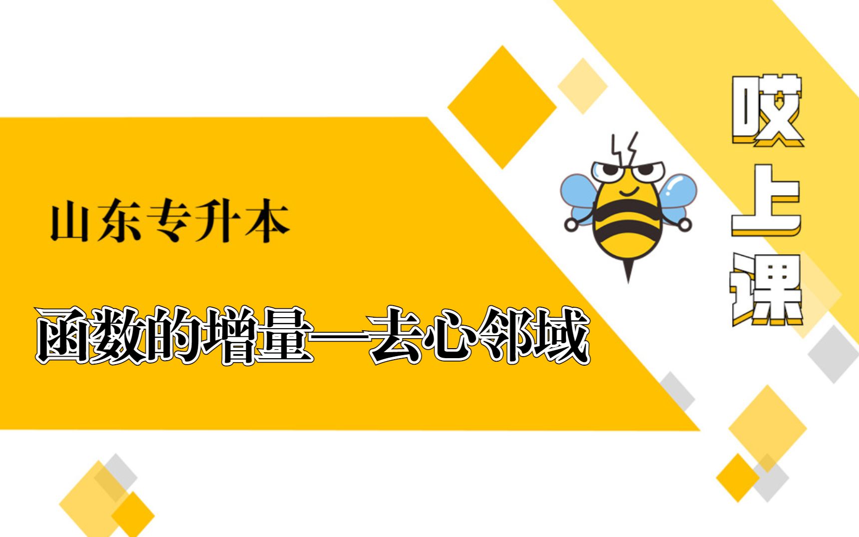 山东专升本【高数】函数的增量—去心邻域哔哩哔哩bilibili